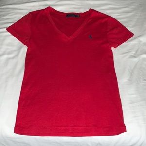 Red polo woman’s short sleeve shirt!